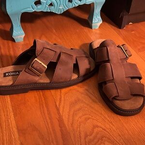 Brown Leather Men's Sandals
